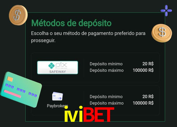 O cassino ivibet oferece uma grande variedade de métodos de pagamento